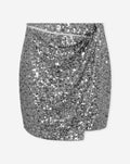 ROBBIN SEQUINS SKIRT SILVER