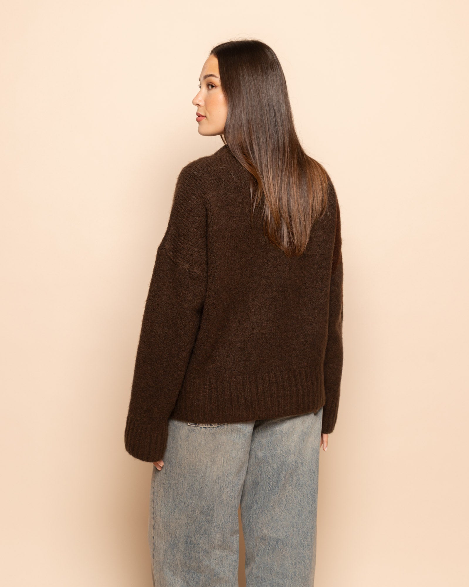 BIANCA BOXY KNIT DONKERBRUIN
