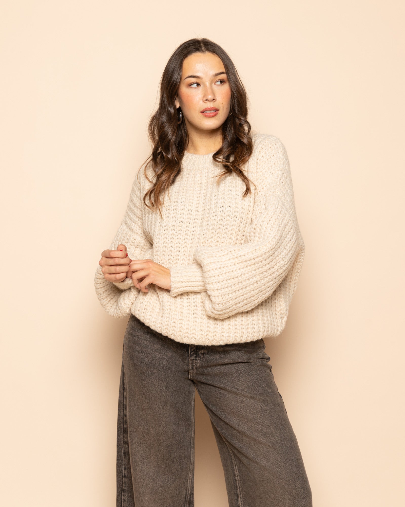 ESMEE CHUNKY KNIT BEIGE