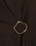 BUCKLE BLAZER DRESS BROWN