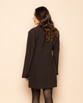BUCKLE BLAZER DRESS BROWN