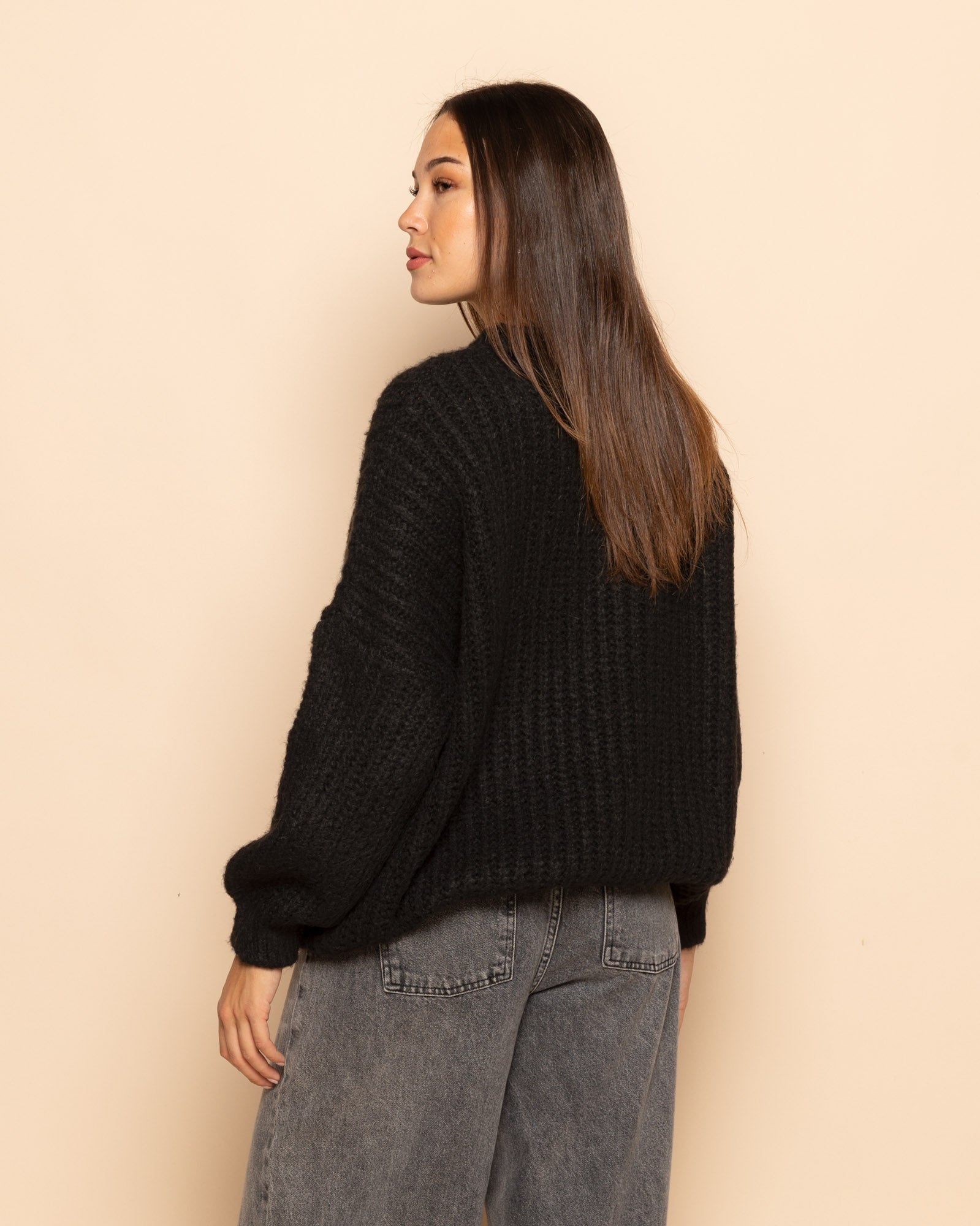 CLEO BOXY KNIT ZWART