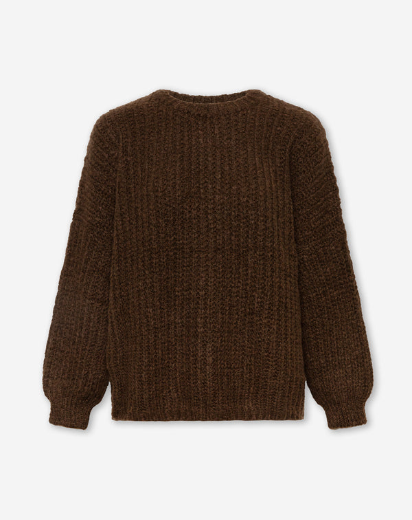CLEO BOXY KNIT BROWN