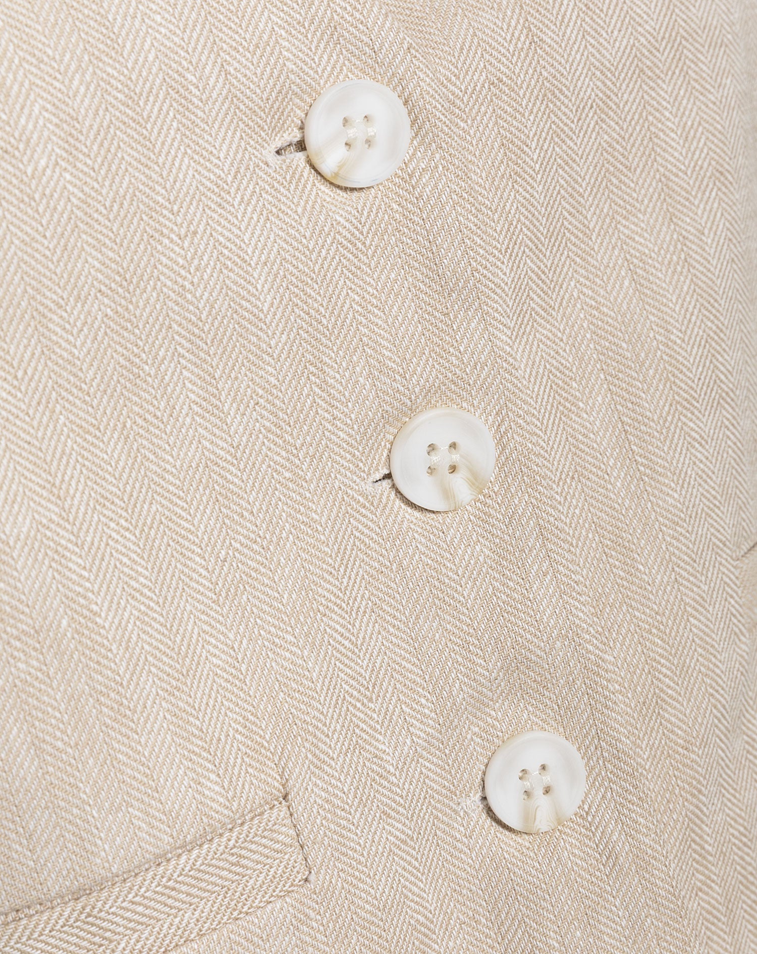 LIZZIE LINEN OPEN BACK GILET BEIGE
