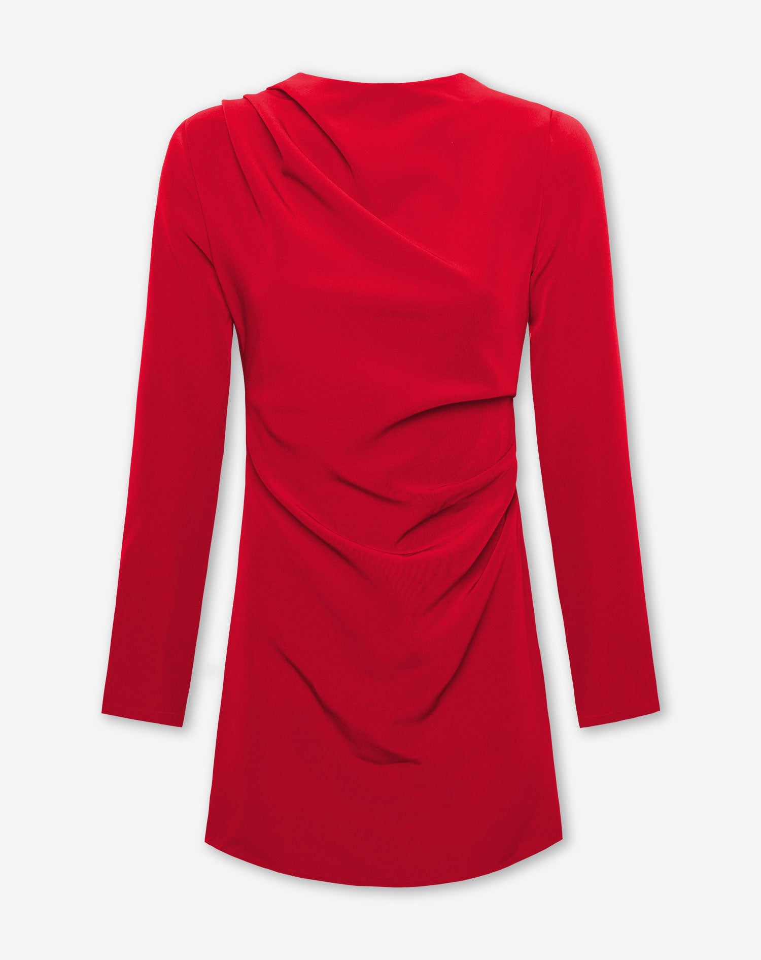 SOFIA RUCHED LONG SLEEVE DRESS ROOD