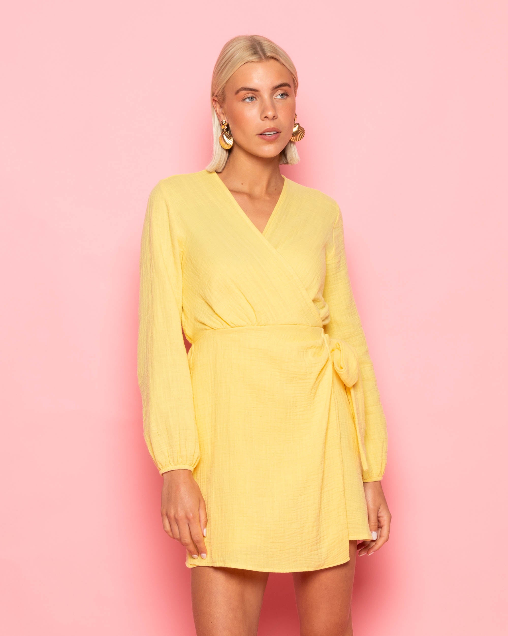 MOUSSELINE FAKE WRAP DRESS BOTERGEEL