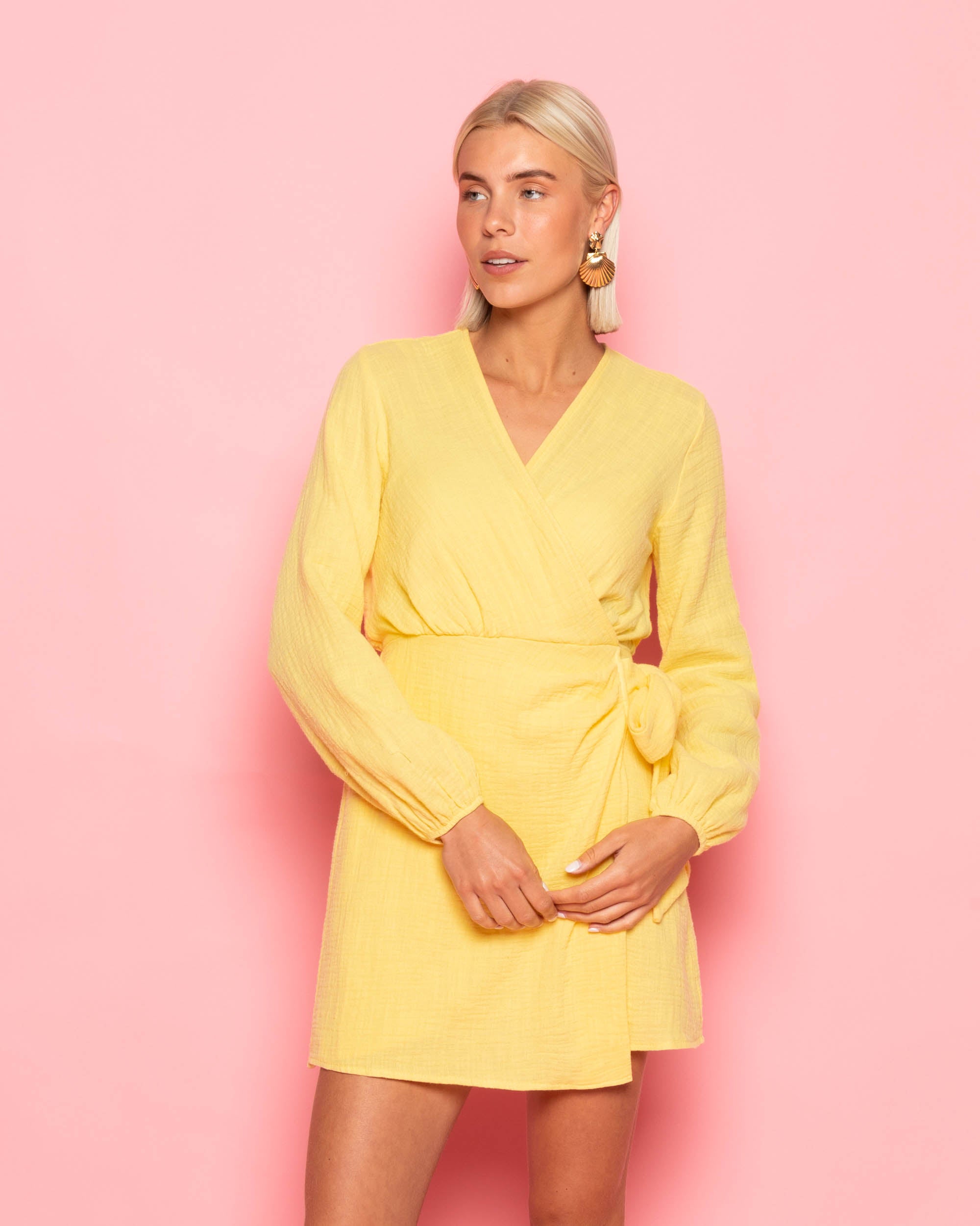 MOUSSELINE FAKE WRAP DRESS BOTERGEEL