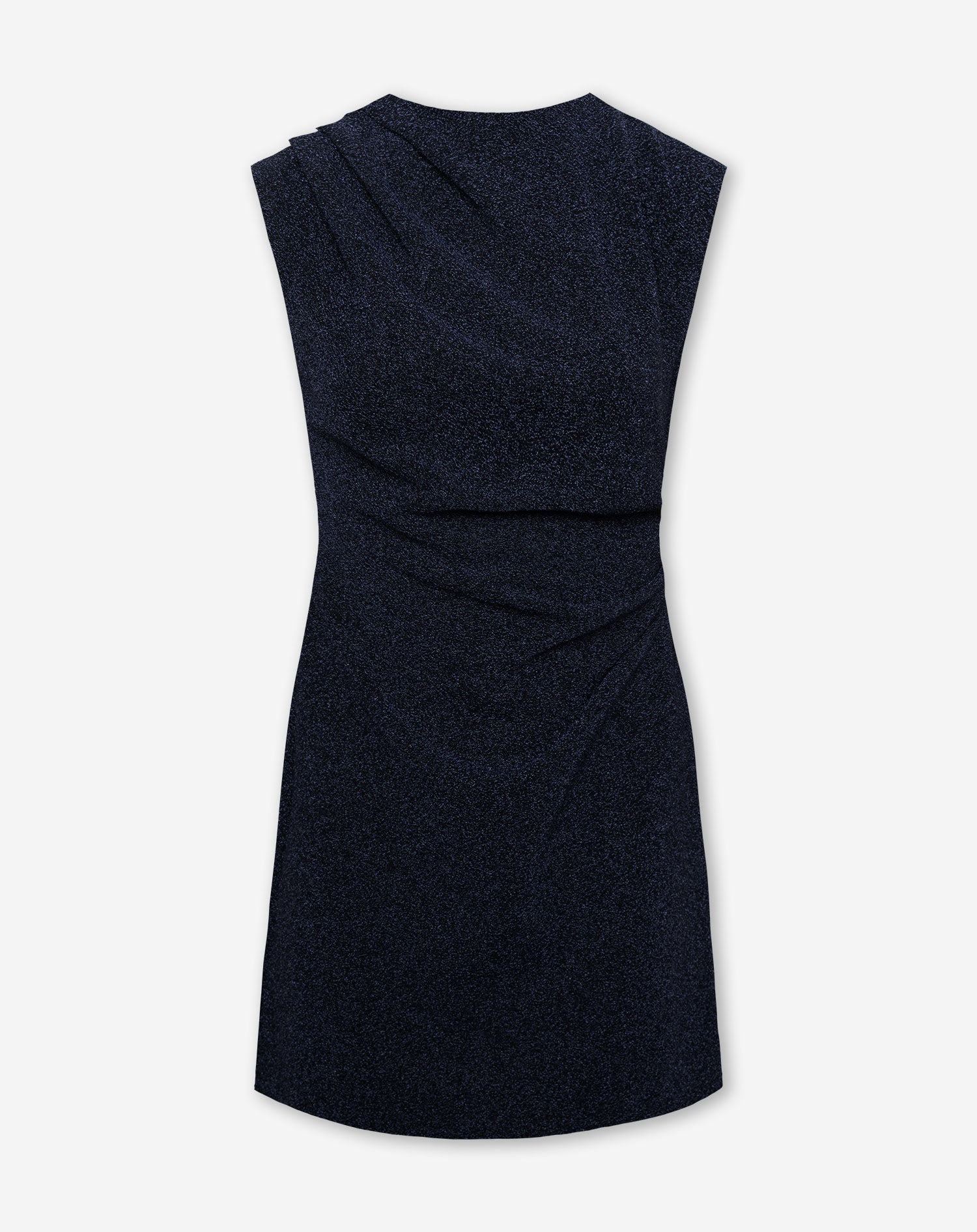 GLITTER RUCHED DRESS NAVY