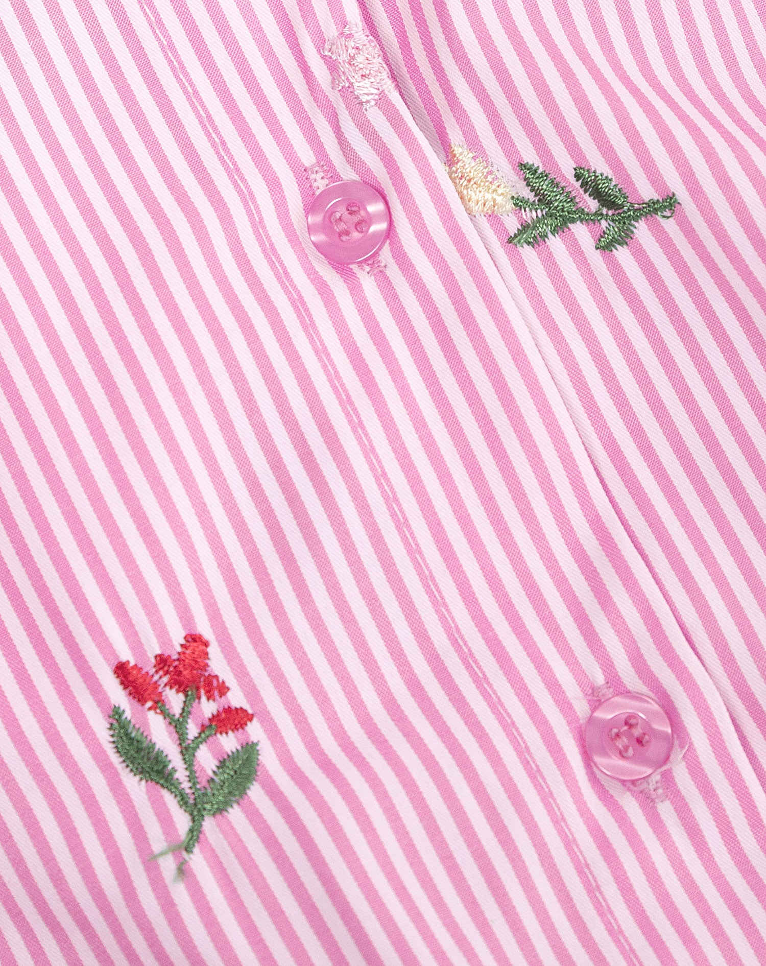 STRIPE FLOWER BLOUSE PINK