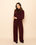 JOANY GLITTER PANTALON BURGUNDY