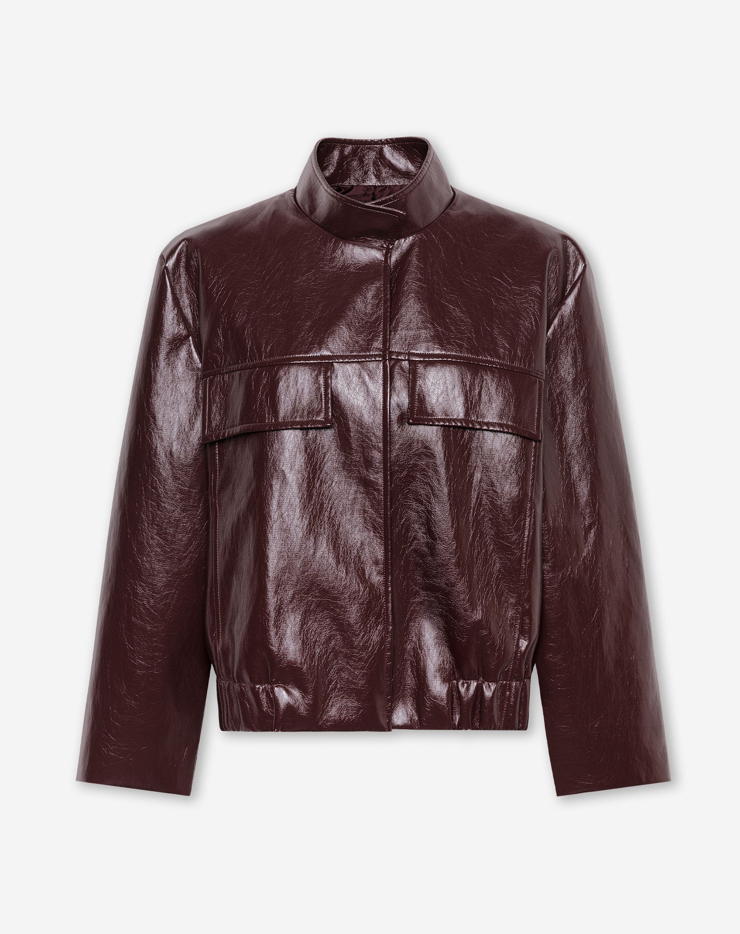 MILOU LACQUER JACKET BURGUNDY