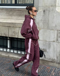 TRACK PANTS BURGUNDY