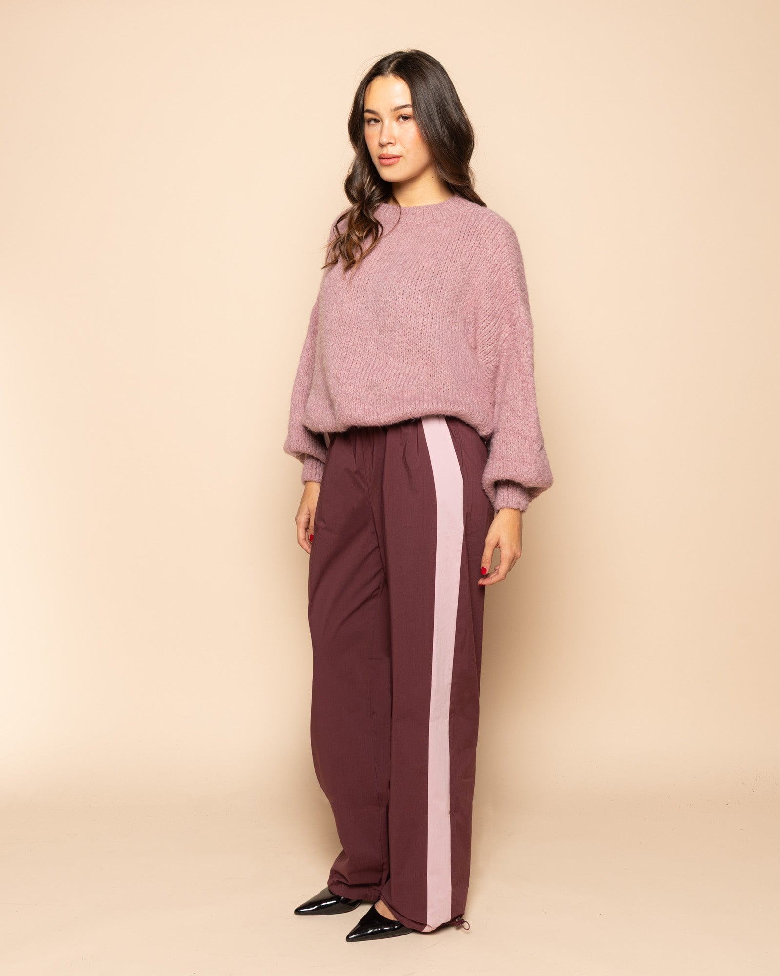 TRACK PANTS BURGUNDY