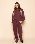 TRACK PANTS BURGUNDY