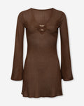 BUCKLE CROCHET DRESS BRUIN