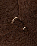 BUCKLE CROCHET DRESS BRUIN