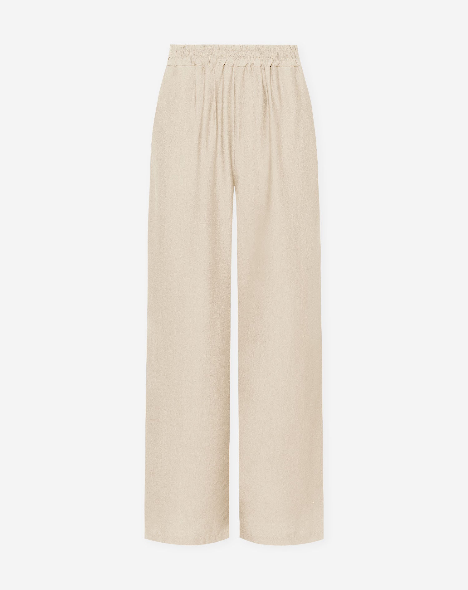 ZAYA VISCOSE STRAIGHT LEG PANTS BEIGE