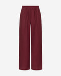 ZAYA VISCOSE STRAIGHT LEG PANTS PETITE BURGUNDY