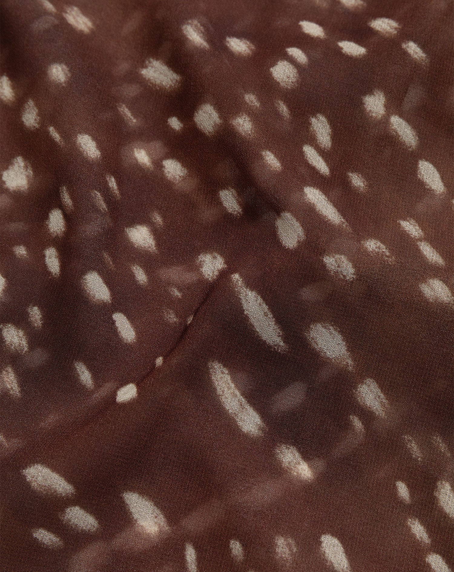 DEER PRINT CHIFFON STRAIGHT LEG PANTS BRUIN