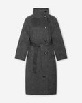 RODIN FUNNEL NECK WOOLEN COAT GREY