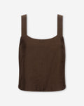 ZAYA VISCOSE TOP DONKERBRUIN