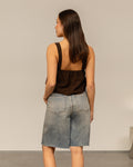 ZAYA VISCOSE TOP DONKERBRUIN