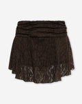 LIZZA STRUCTURE RUFFLE SKORT BROWN