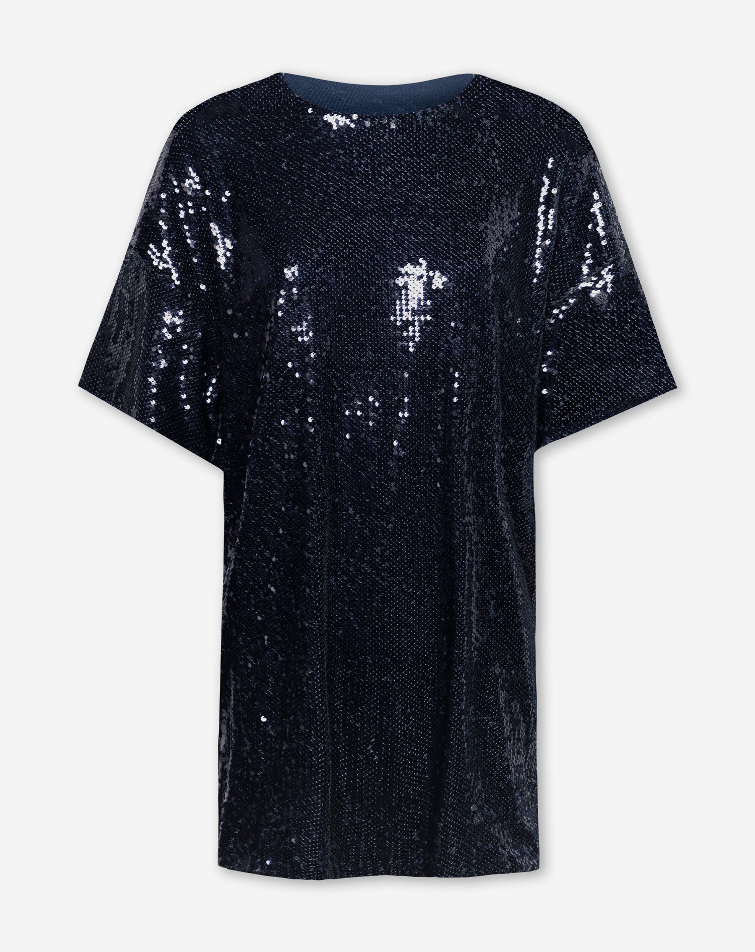 DAHLIA SEQUINS TEE DRESS NAVY