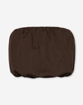 TYRA COTTON BUBBLE HEM TOP BRUIN
