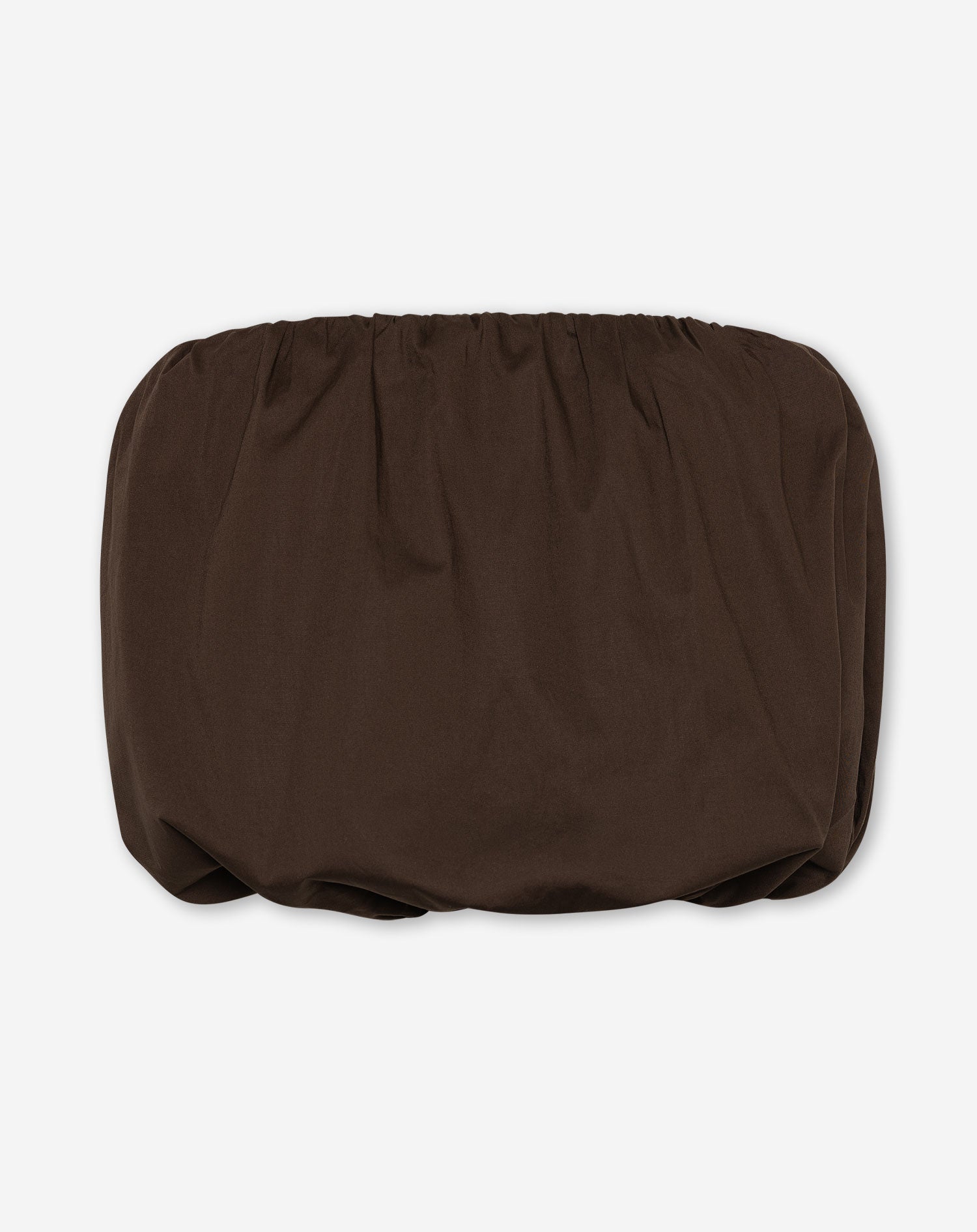 TYRA COTTON BUBBLE HEM TOP BRUIN