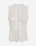 LACE MANDERIN TOP WIT