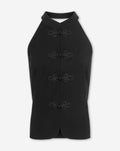 YASMIN MANDERIN HALTER GILET ZWART