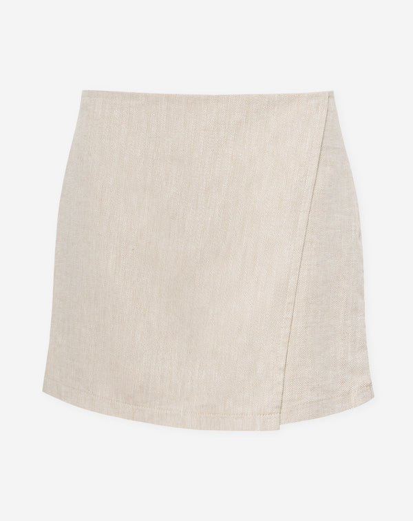 LIZZIE LINEN SKORT BEIGE
