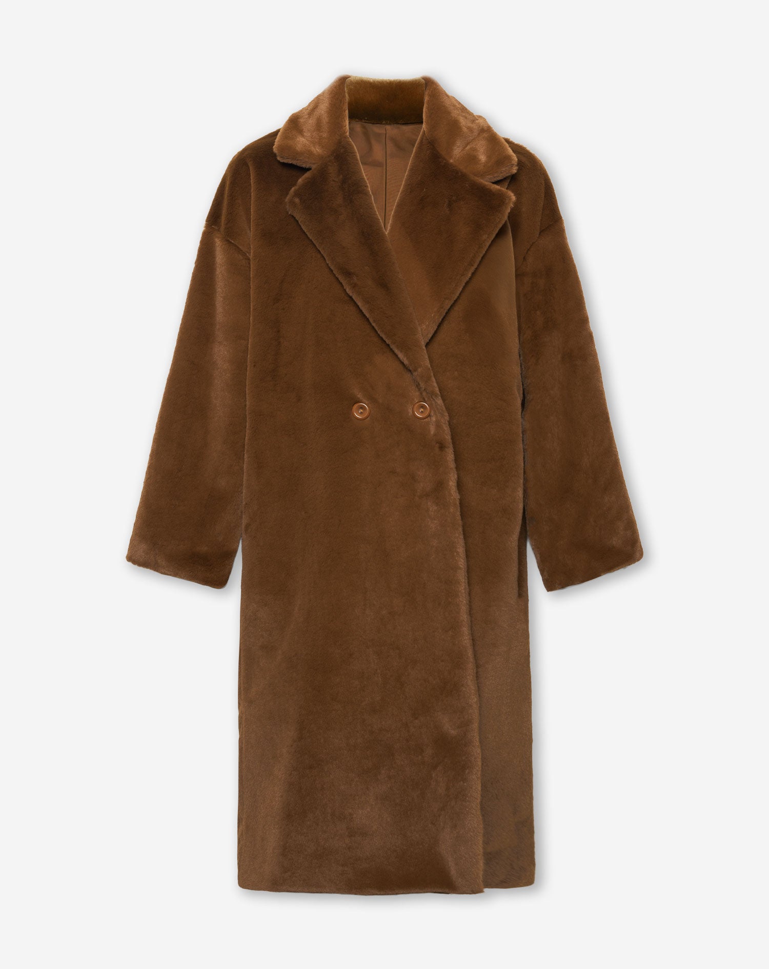 SIERRA LONG FUR COAT BROWN