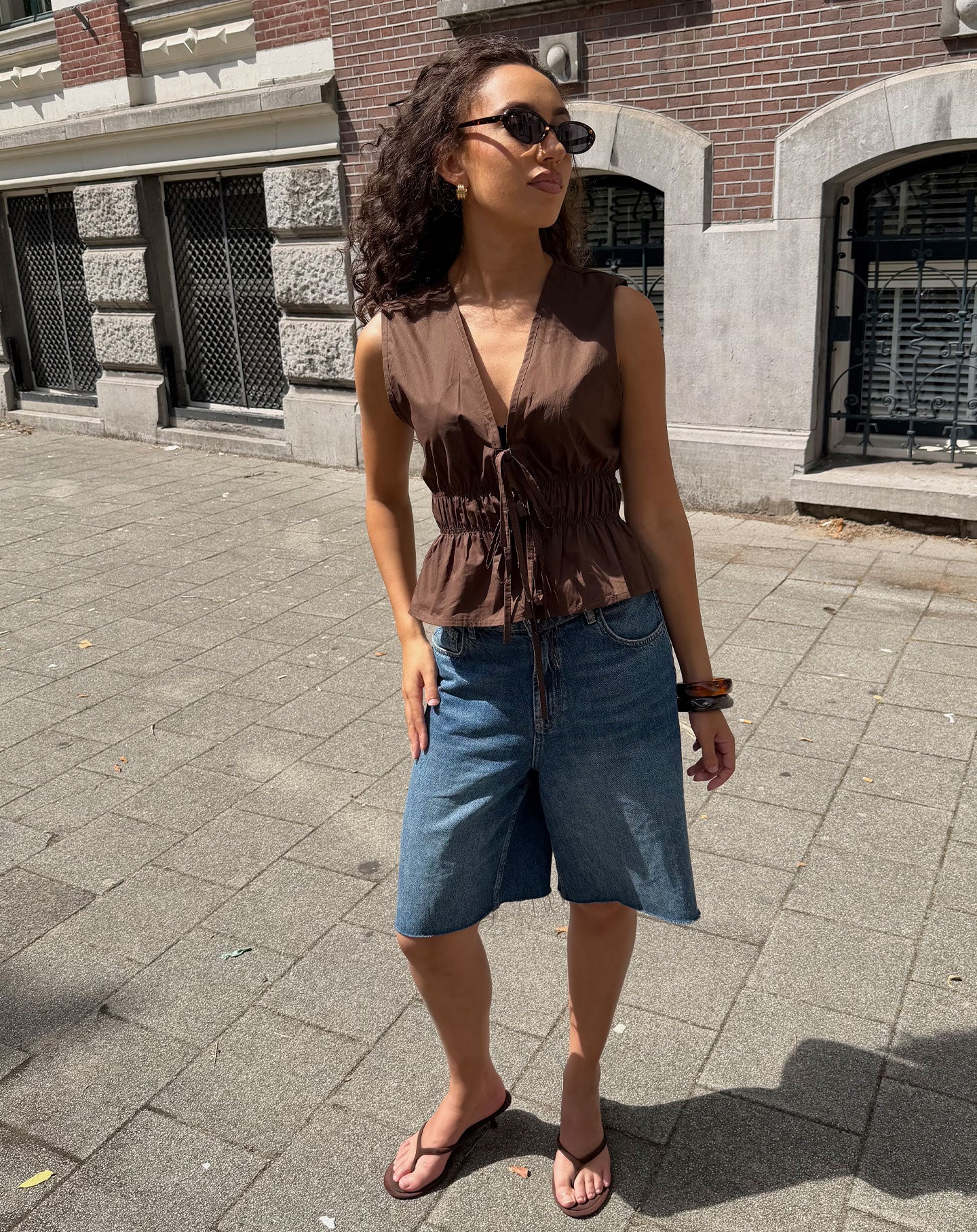 VERAH COTTON BOW TOP BRUIN