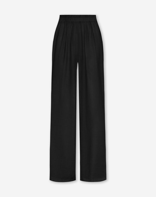 HALLY WIDE LEG PANTS ZWART