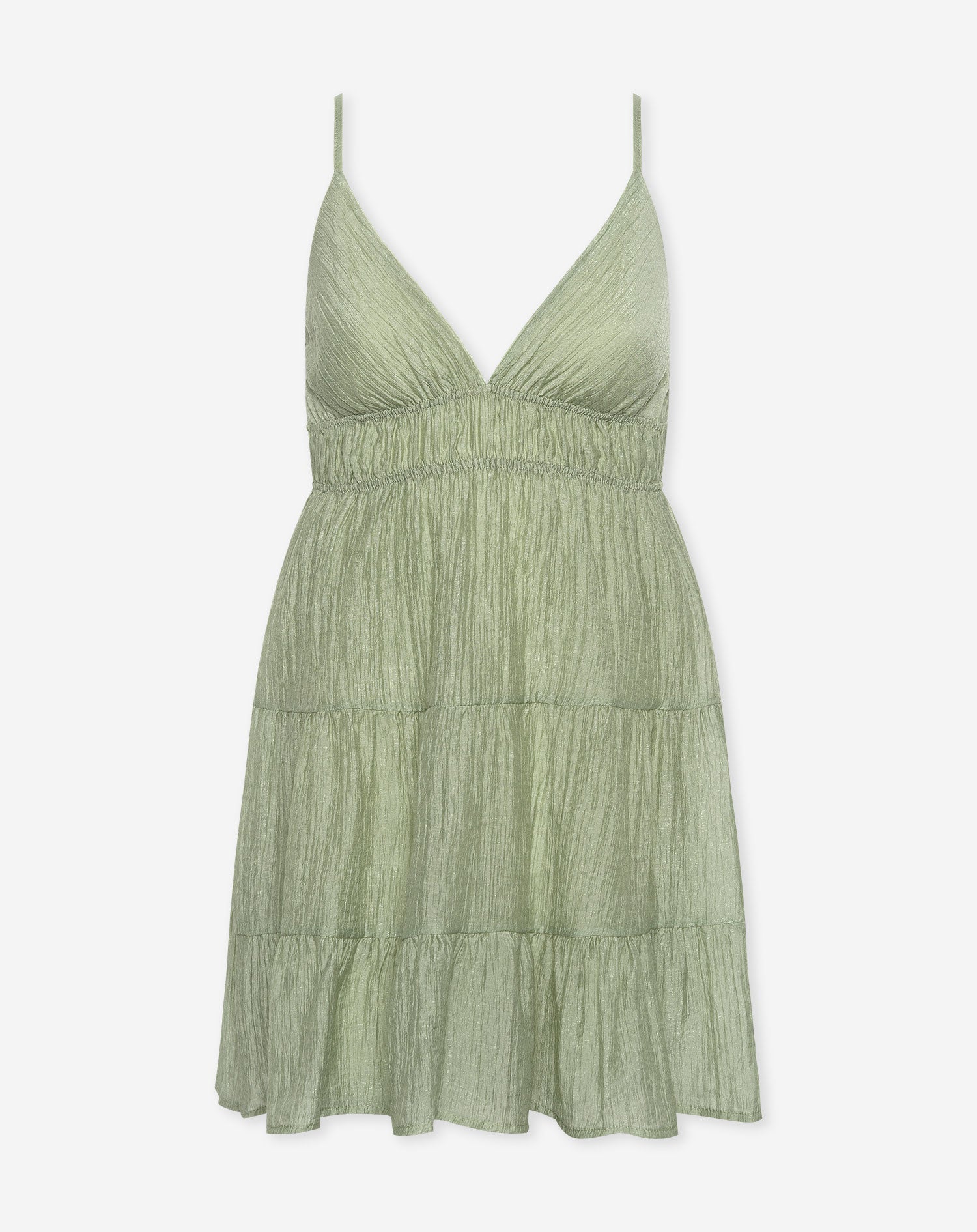 FANCY CHIFFON STRAPPY DRESS LICHTGROEN