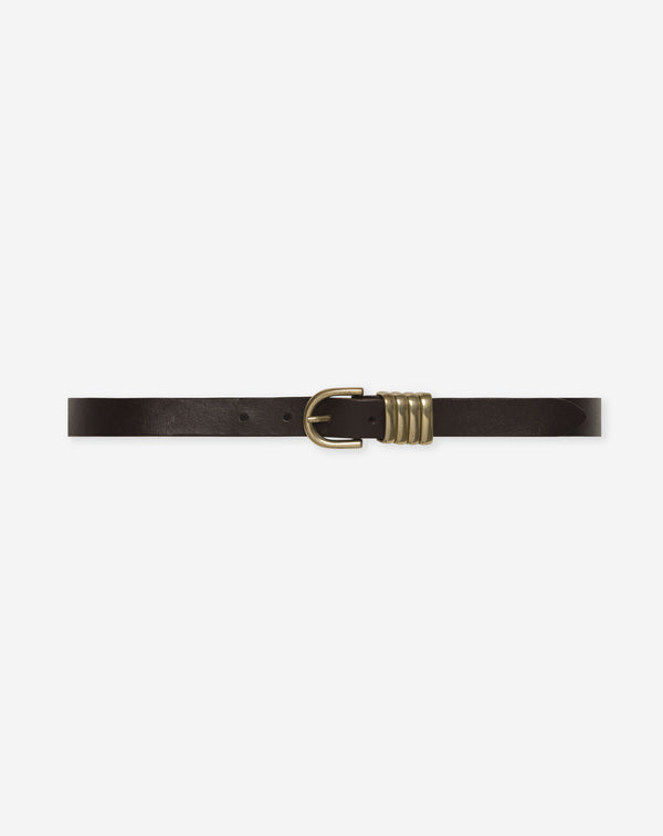 VEERLE LEATHER BELT BRUIN