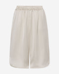 LONG SATIN JORT BEIGE