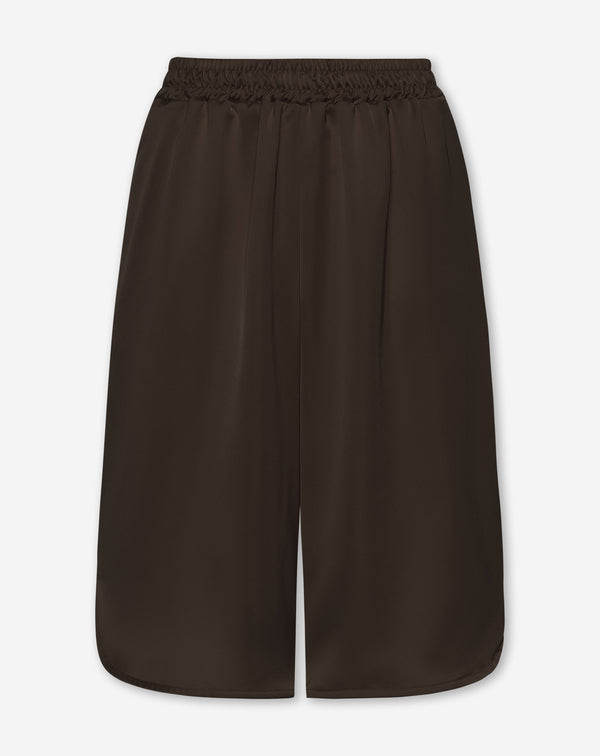 LONG SATIN JORT DONKERBRUIN