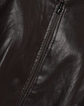 FAUX LEATHER BIG SLEEVE JACKET DONKERBRUIN