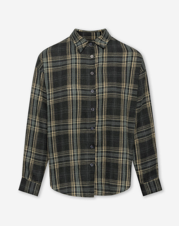 SOFT OVERSIZED CHECK BLOUSE