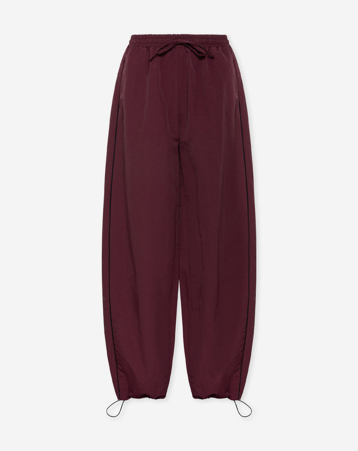 PHILOU PIPING TRACK PANTS BURGUNDY