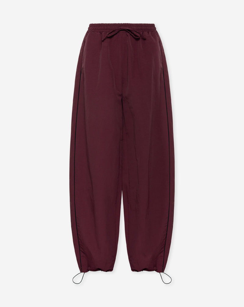 PHILOU PIPING TRACK PANTS BURGUNDY