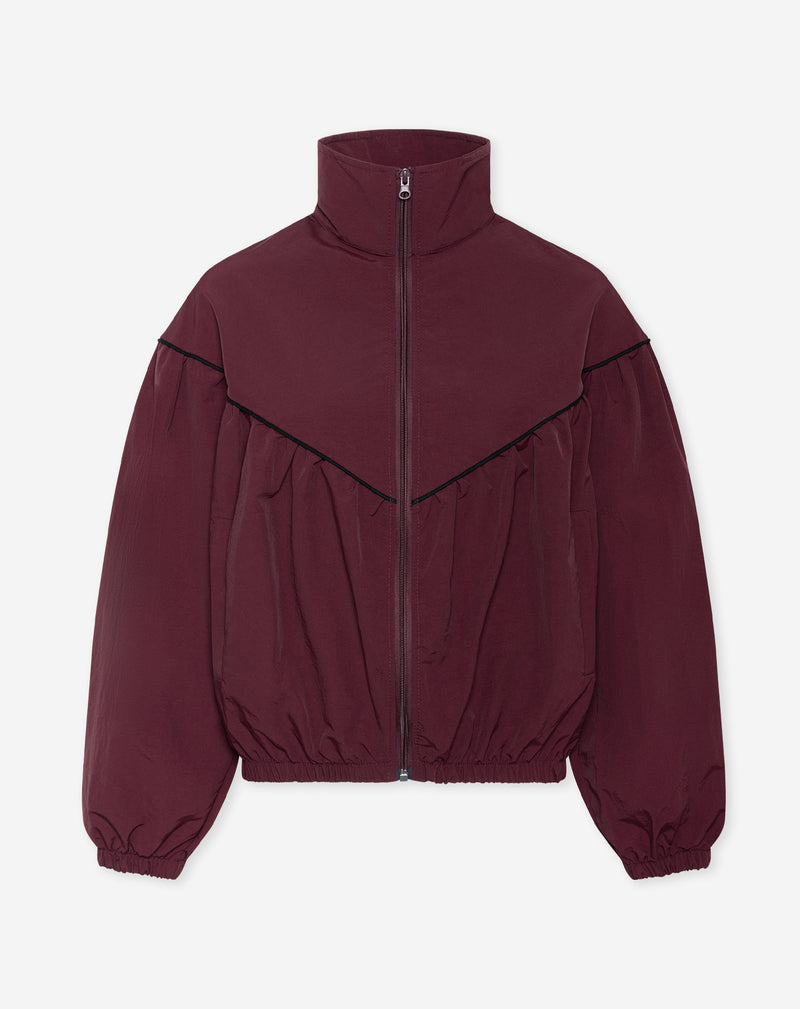 PHILOU PIPING TRACK JACKET BURGUNDY