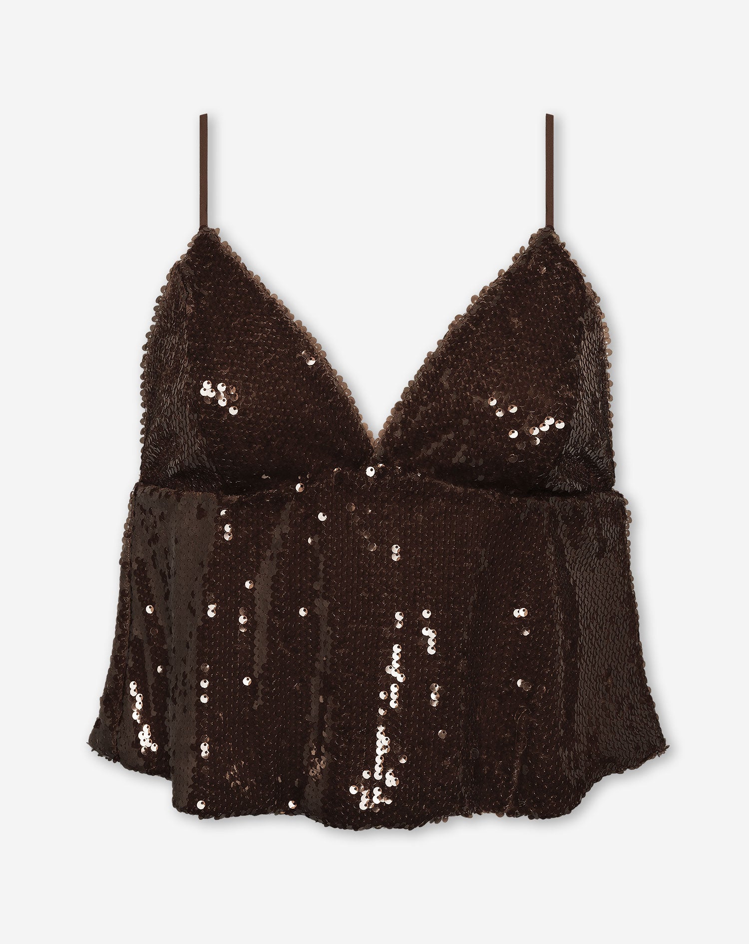 NOVA SEQUINS STRAP TOP BRUIN