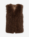 AUBREY HAIRY GILET BROWN