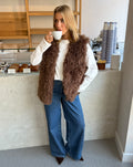 AUBREY HAIRY GILET BROWN