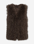 AUBREY HAIRY GILET DONKERBRUIN