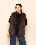 AUBREY HAIRY GILET DONKERBRUIN